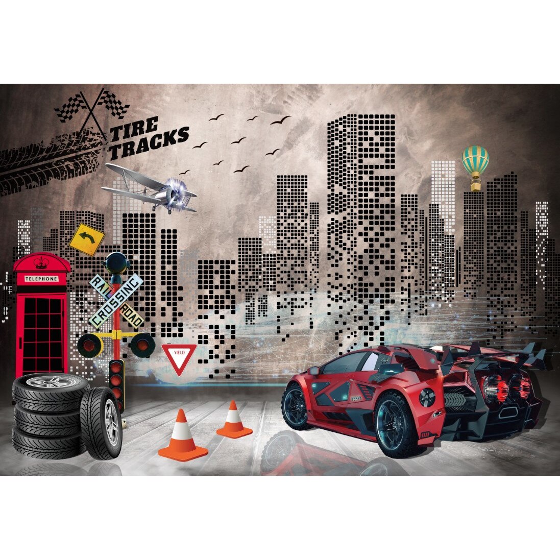 Tablou canvas - Furia rosie, 50x35 cm