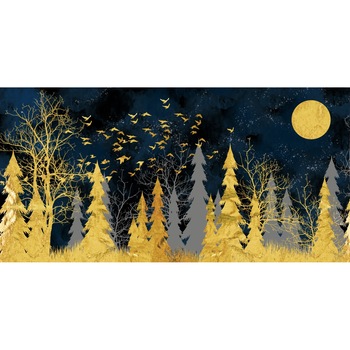 Fototapet autocolant PVC , Abstract brazii si luna, 200x300 cm Fototapet autocolant PVC , Abstract brazii si luna, 200x300 cm