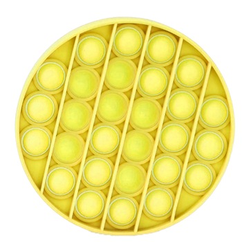 Jucarie antistres, Pop it, silicon, 13 cm, galben Jucarie antistres, Pop it, silicon, 13 cm, galben