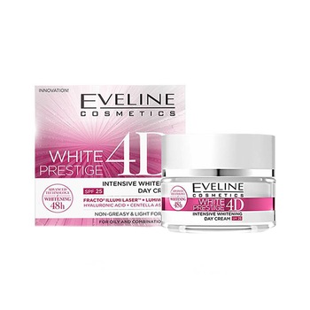 Crema de zi Eveline Cosmetics, White Prestige 4D, femei, 50 ml Crema de zi Eveline Cosmetics, White Prestige 4D, femei, 50 ml
