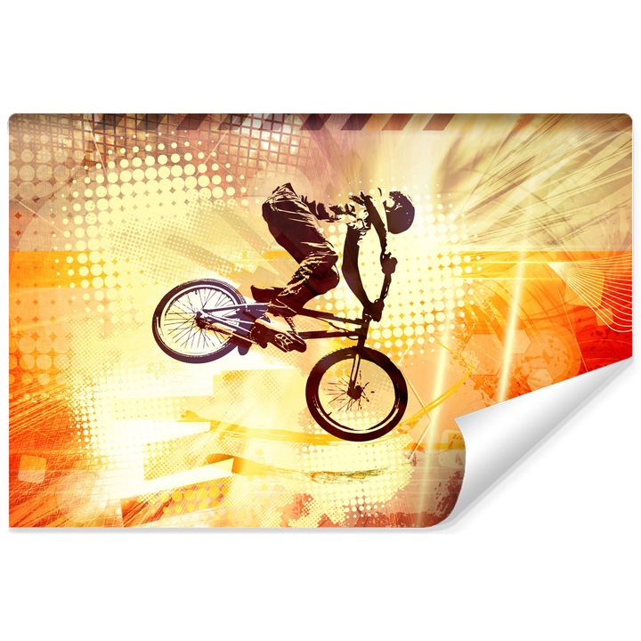 Fototapet pentru baieti SPORT ciclist 135cm x 90cm Fantezie, Abstract, Colorat, Pasiunea, Creative decor, Living