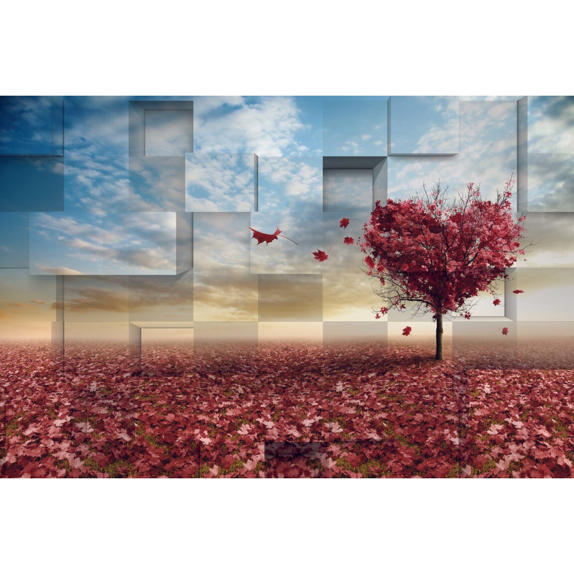 Fototapet autocolant PVC , Abstract toamna tarziu, 250x400 cm