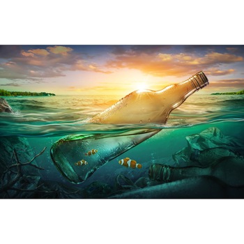 Tablou canvas - Abstract sticla plutind, 50x35 cm Tablou canvas - Abstract sticla plutind, 50x35 cm