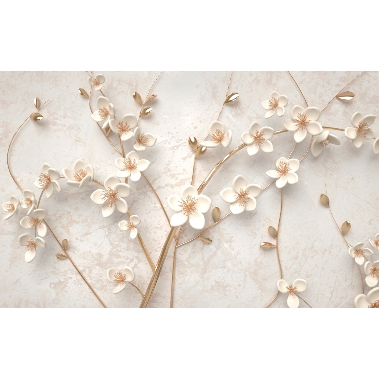 Tablou canvas - Flori bronz, 75x50 cm