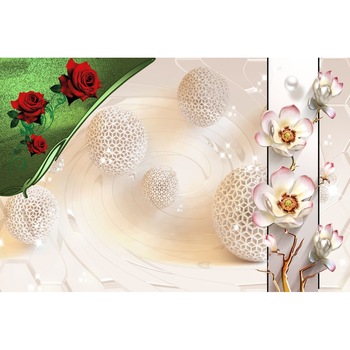 Tablou canvas - Flori roz si rosii, 90x50 cm Tablou canvas - Flori roz si rosii, 90x50 cm