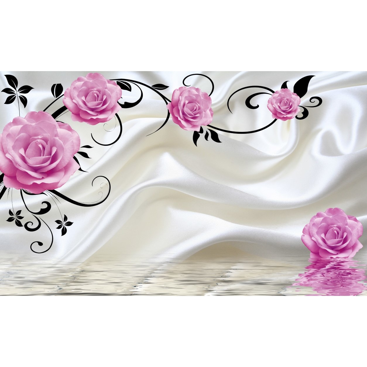 Tablou canvas - Flori roz abstracte, 100x70 cm