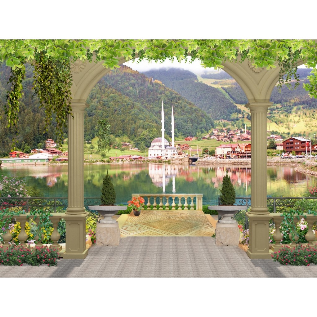 Tablou canvas - Lacul din gradina, 90x50 cm