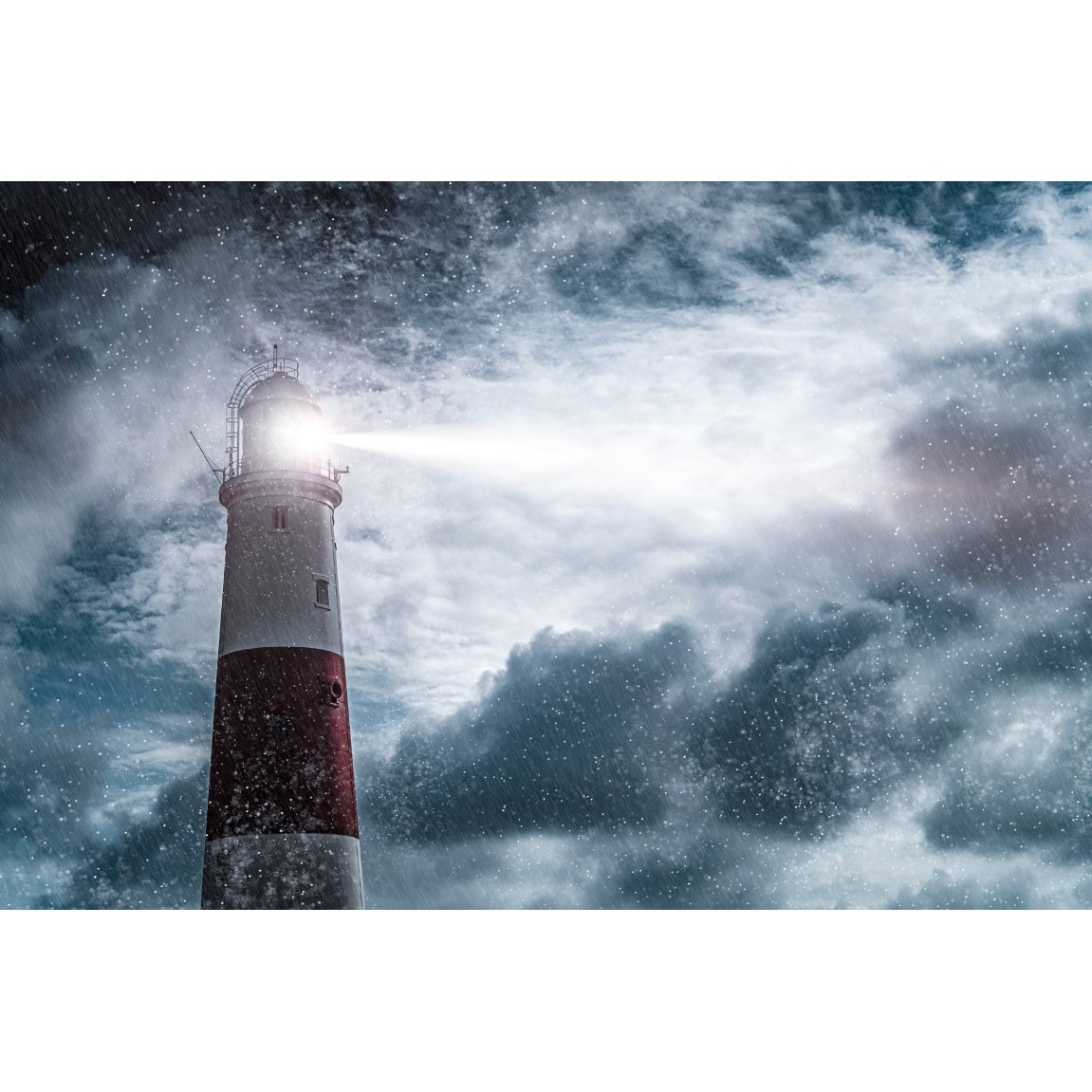 Tablou canvas - Farul pe furtuna, 90x50 cm
