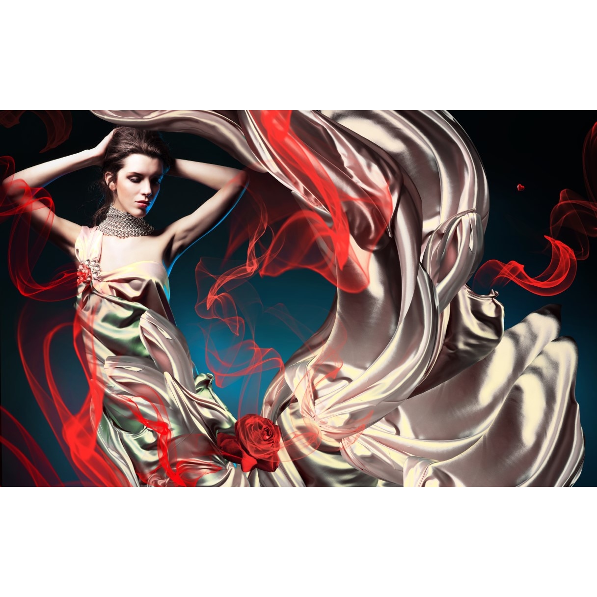 Fototapet autocolant PVC , Balerina in auriu, 250x400 cm