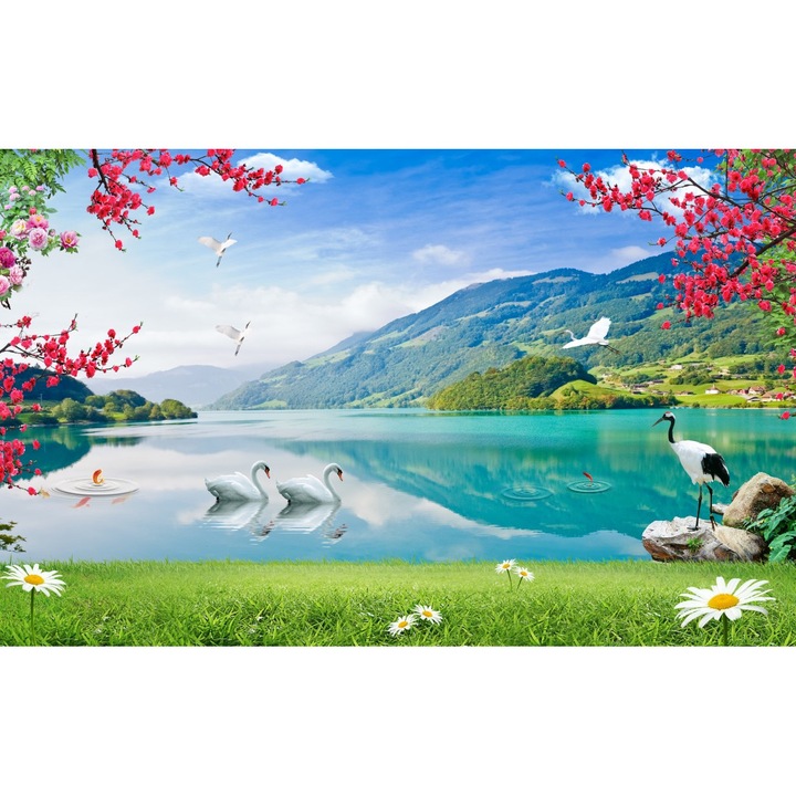 PVC öntapadós tapéta, A hegyek közötti tó, 250x400 cm