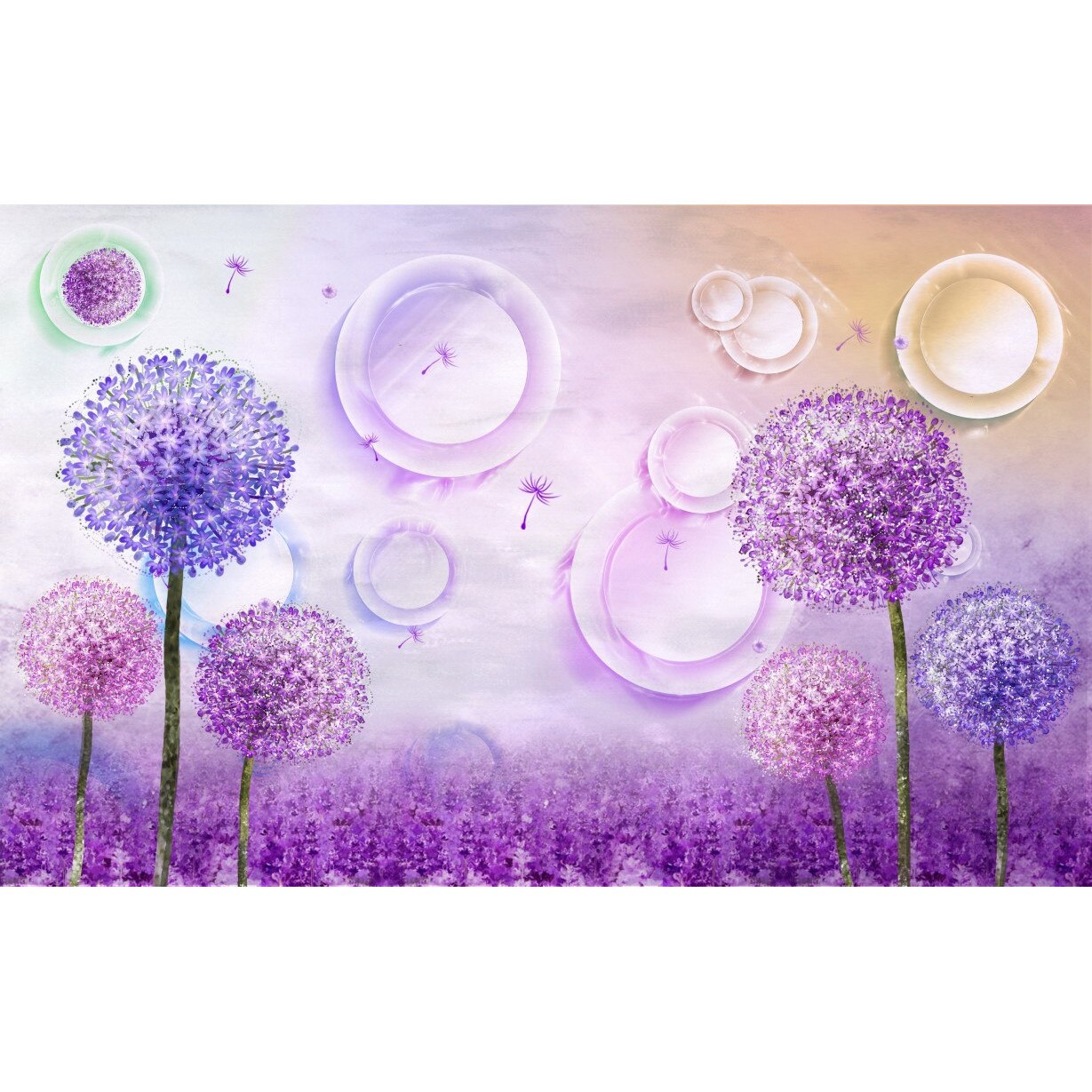 Tablou canvas - Papadii mov, 50x35 cm