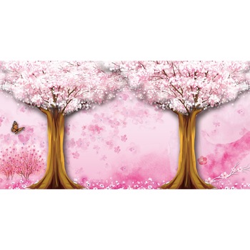 Fototapet autocolant PVC , Pomi si fluture abstract, 200x300 cm Fototapet autocolant PVC , Pomi si fluture abstract, 200x300 cm