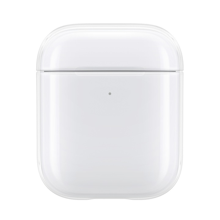 Калъф за слушалки, за Apple AirPods 2, Твърд материал, Прозрачен