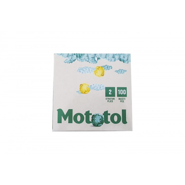 Servetele faciale 100 bucati/cutie, Mototol, 2 straturi