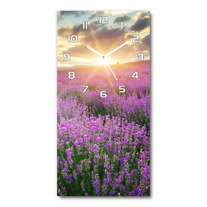 Dekor órá, Tulup, levendula mező, 30x60 cm