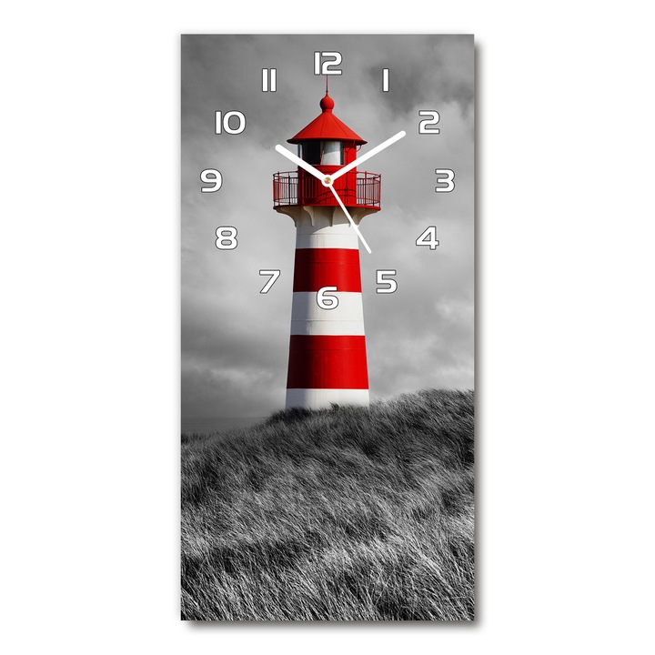 Dekor órá, világítótorony, piros, 30 cm x 60 cm