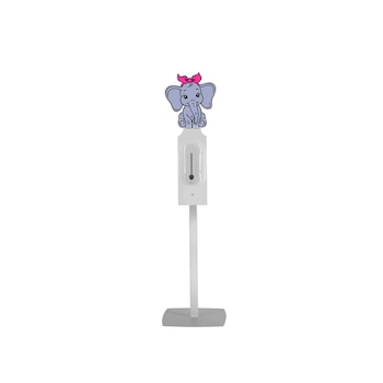 Stand JJ DISPLAYS cu dozator automat pentru dezinfectare mainii, cu figurina elefant, pentru copii, 1100ml Stand JJ DISPLAYS cu dozator automat pentru dezinfectare mainii, cu figurina elefant, pentru copii, 1100ml