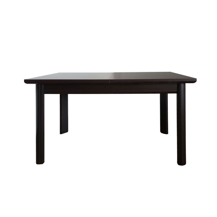 Masa bucatarie DacEnergy©, blat din PAL melaminat, dreptunghiulara, 6 persoane, 146 / 203 x 80 x 76 cm, wenge