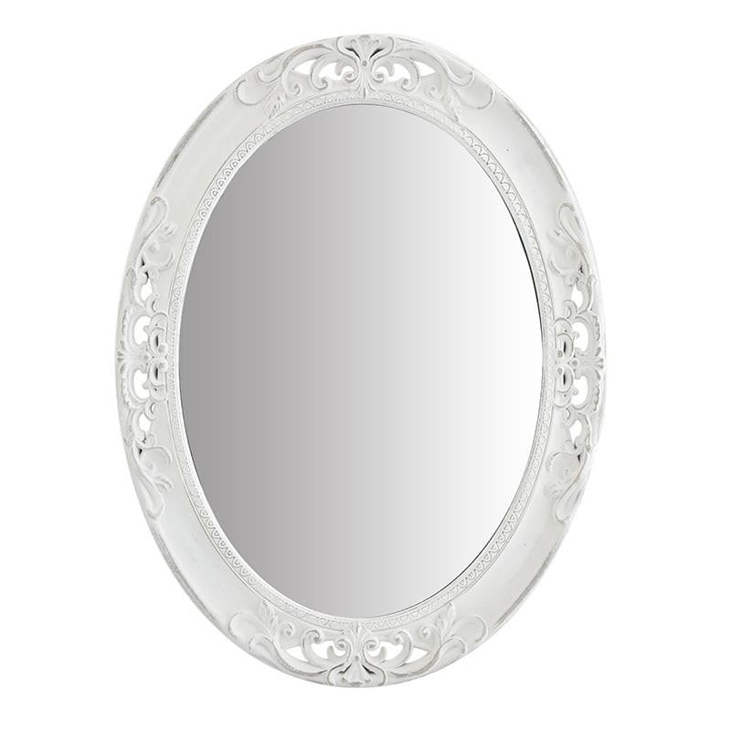 Oglinda perete Vintage Antique White din lemn 58 cm x 3 cm x 78 cm