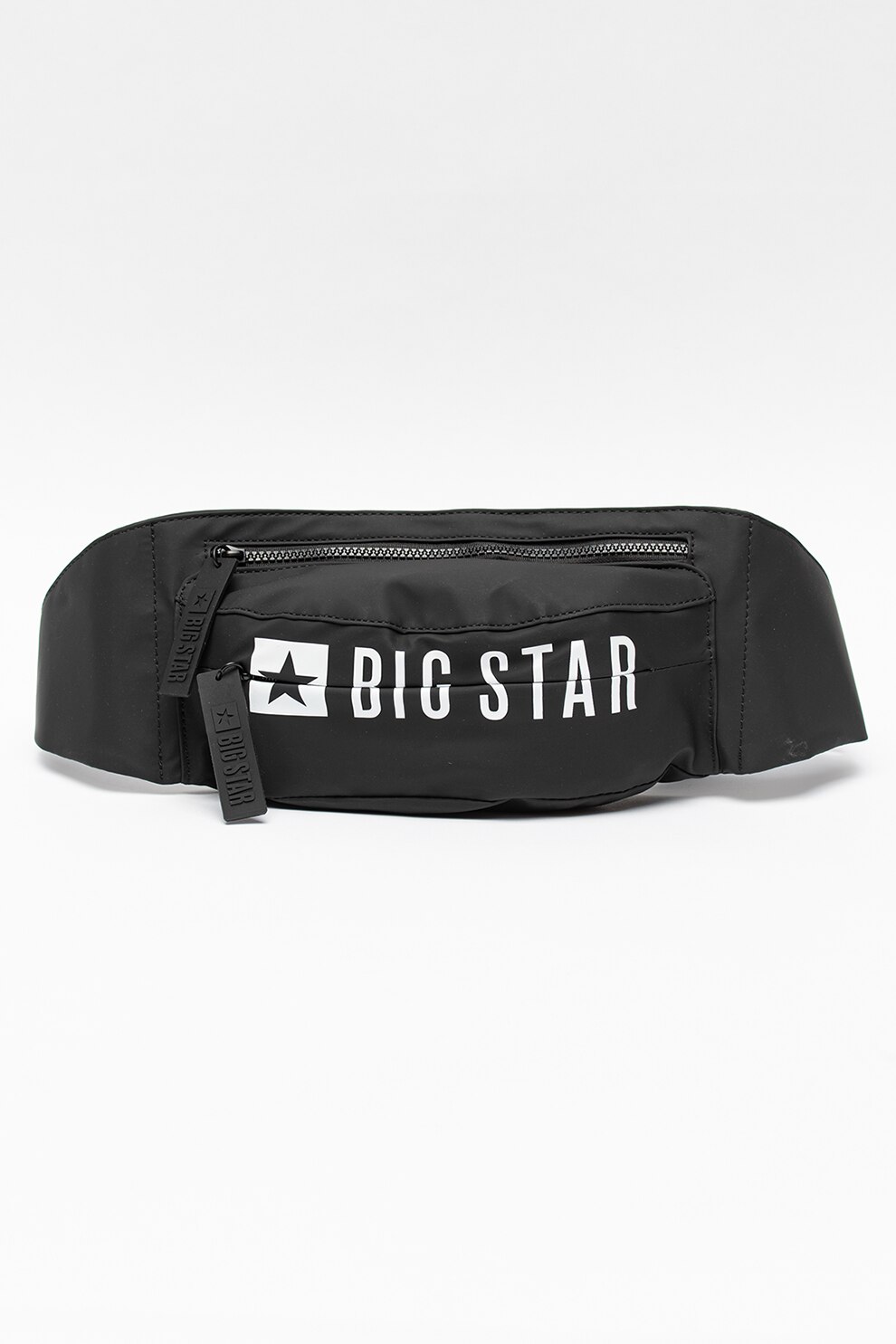 Big Star, Borseta unisex cu imprimeu logo, Negru/Alb