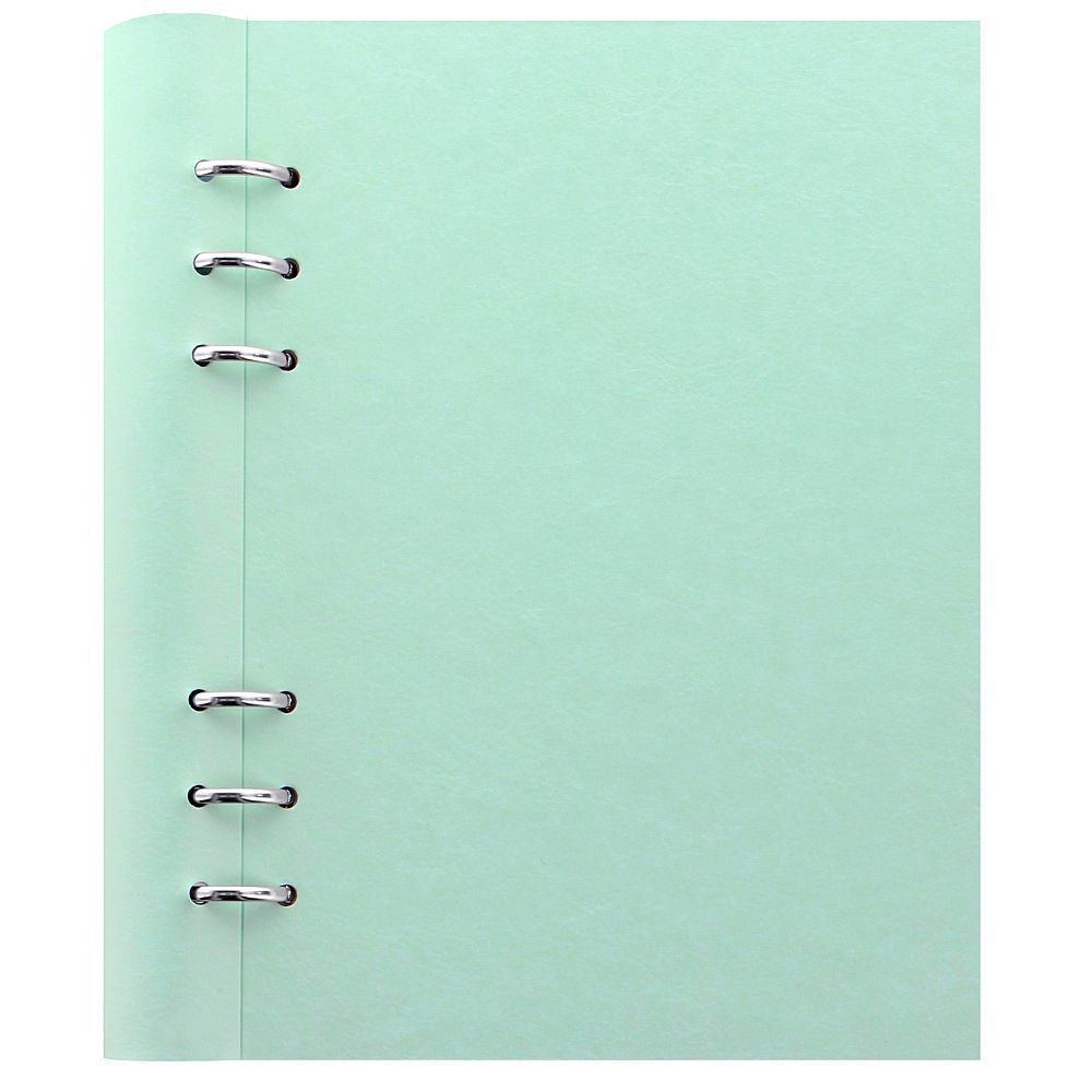 Agenda A5 nedatata cu rezerve si inele FILOFAX Clipbook Classic, Duck Egg