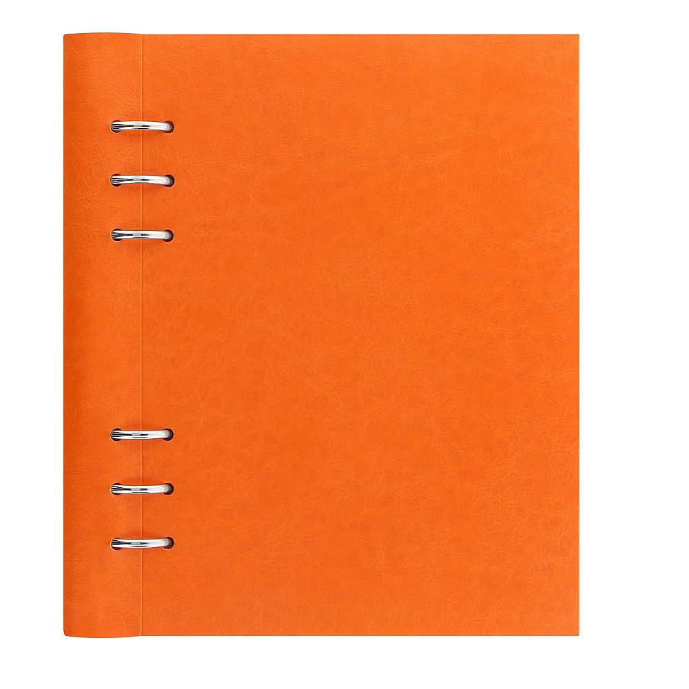 Agenda A5 nedatata cu rezerve si inele FILOFAX Clipbook Classic, Orange