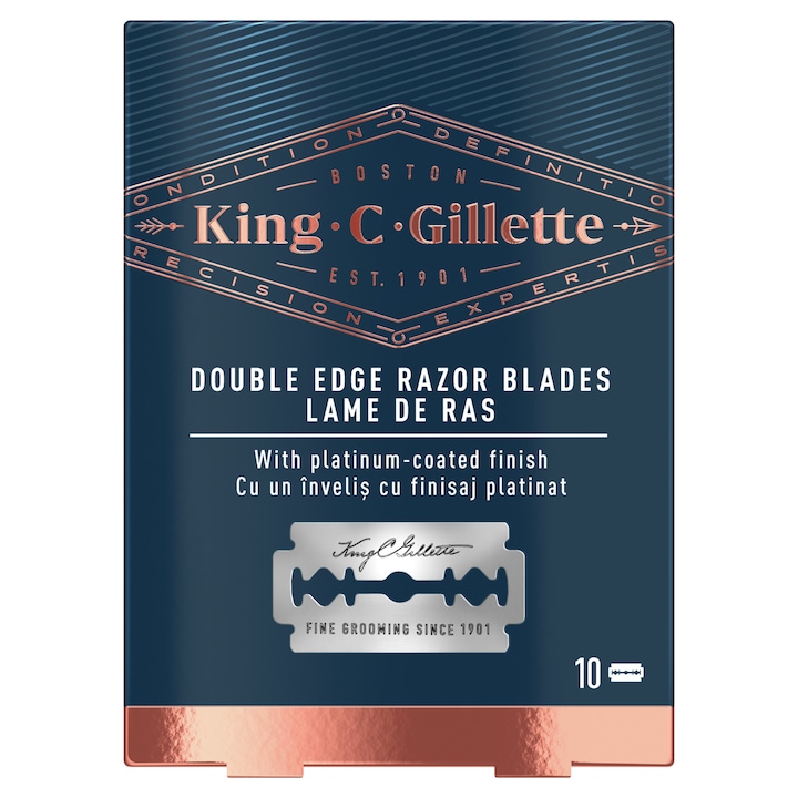 Резервни ножчета King C. Gillette, С двоен ръб, 10 бр