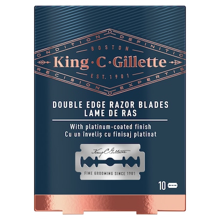 Lame de ras cu margine dubla King C. Gillette, 10 buc