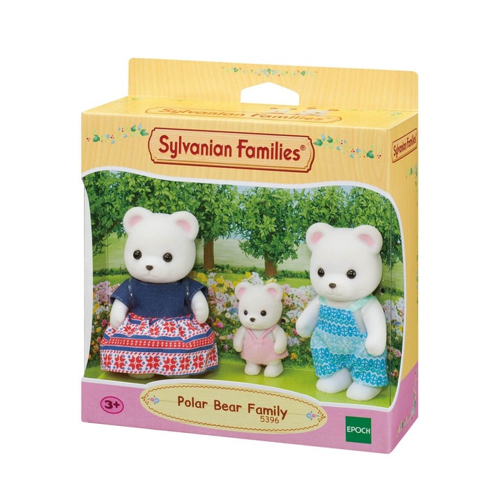 Комплект от 3 фигурки Sylvanian Families 5396, Family of polar bears