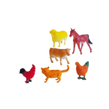 Set figurine animale ferma,6 piese, 14 cm, multicolor Set figurine animale ferma,6 piese, 14 cm, multicolor