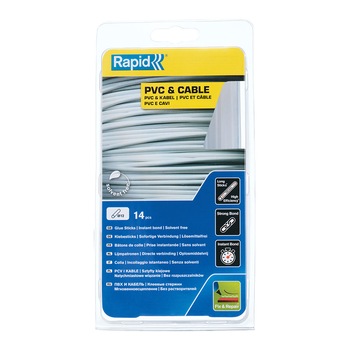 Baton silicon profesional Rapid PVC, Cabluri si Plastic, fixare si reparatii, transparent, Ø12mm x 190mm, baza EVA, 14 buc/blister 40107363 Baton silicon profesional Rapid PVC, Cabluri si Plastic, fixare si reparatii, transparent, Ø12mm x 190mm, baza EVA, 14 buc/blister 40107363