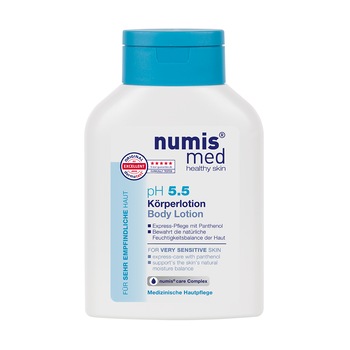 Lotiune de corp Numis Med Sensitive pH 5.5 pentru piele foarte uscata, 200 ml Lotiune de corp Numis Med Sensitive pH 5.5 pentru piele foarte uscata, 200 ml