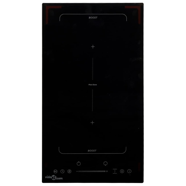 Flexizone индукционен плот с 2 котлона сензорен контрол vidaXL, 3500 W, 288 x 520 x 56 мм