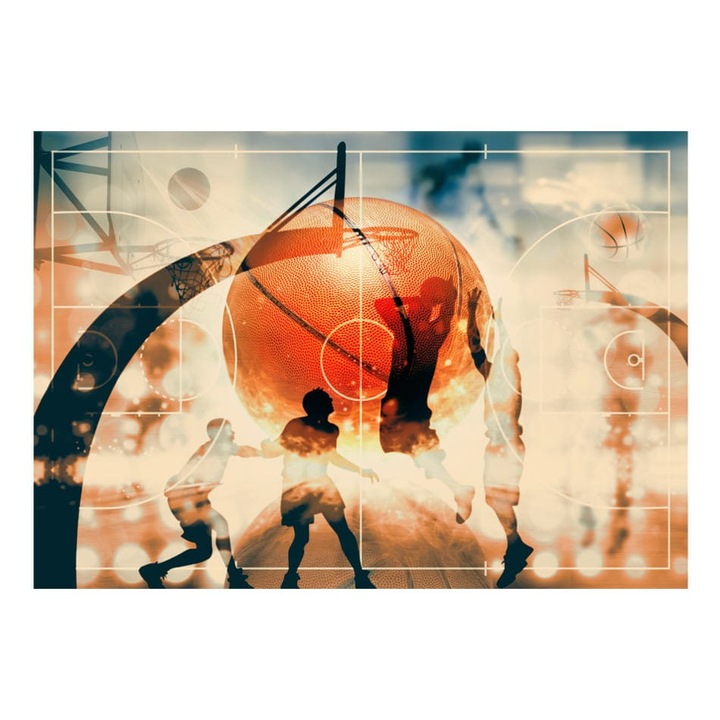 Флизелинови тапети за Хол, Спалня, I love basketball! - 350cm X 245cm, Инструкция, лепило