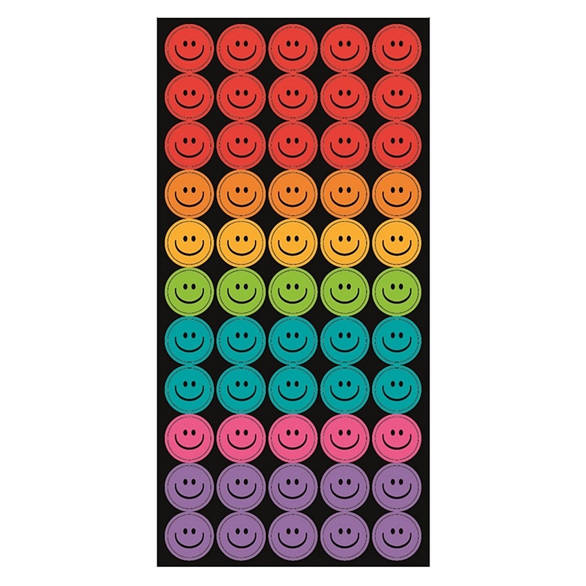 Abtibilduri smiley colorati 6 coli / 300 buc., 9.5 x 21 cm