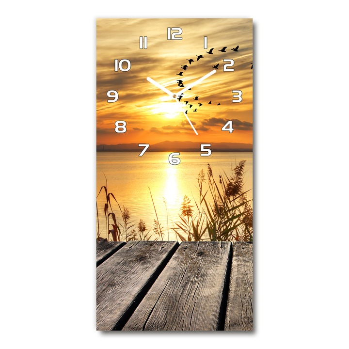 Falióra, napnyugta, narancs, 30 cm x 60 cm