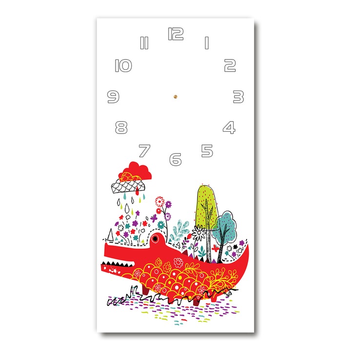 Falióra, Tulup, krokodil, 30x60 cm, piros