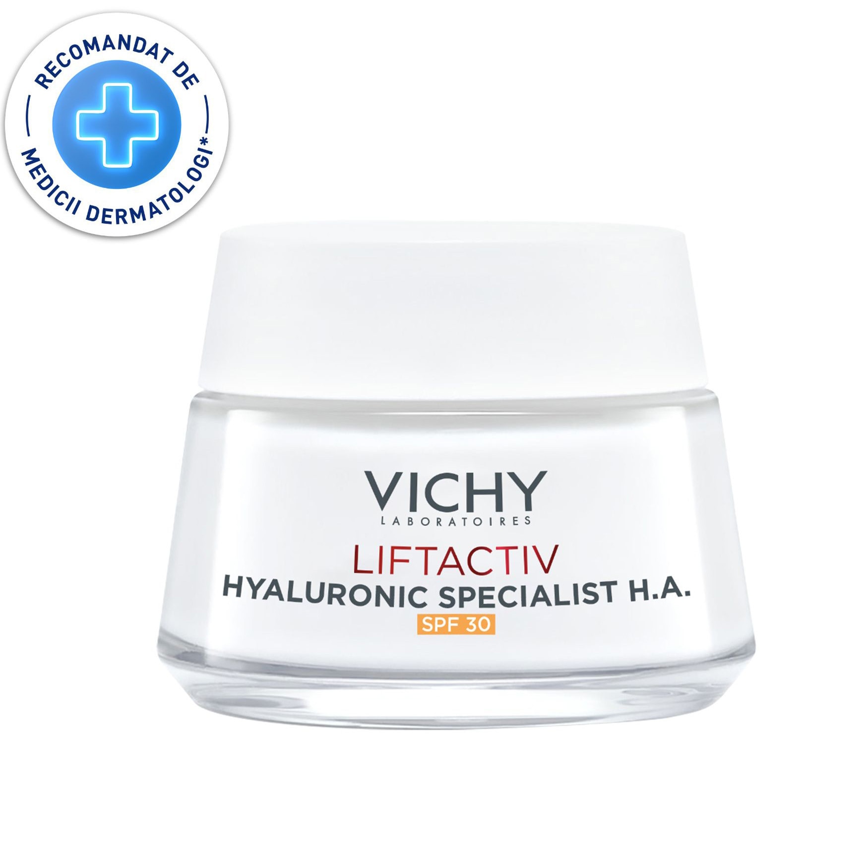 Crema de fata antirid cu acid hialuronic Vichy Liftactiv Supreme SPF 30, pentru toate tipurile de ten, 50 ml
