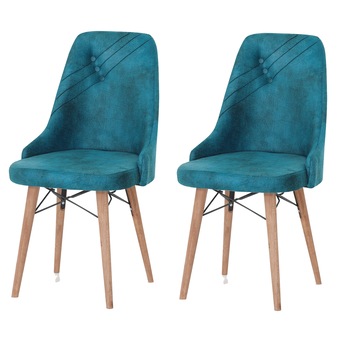 Set 2 Scaune dining, Heinner Home, tapitate, Mars Albastru Set 2 Scaune dining, Heinner Home, tapitate, Mars Albastru