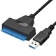 USB 3.0 - SATA Adapter, Átalakító kábel Merevlemezhez (HDD) vagy SSD-hez, 20 cm-es kábellel