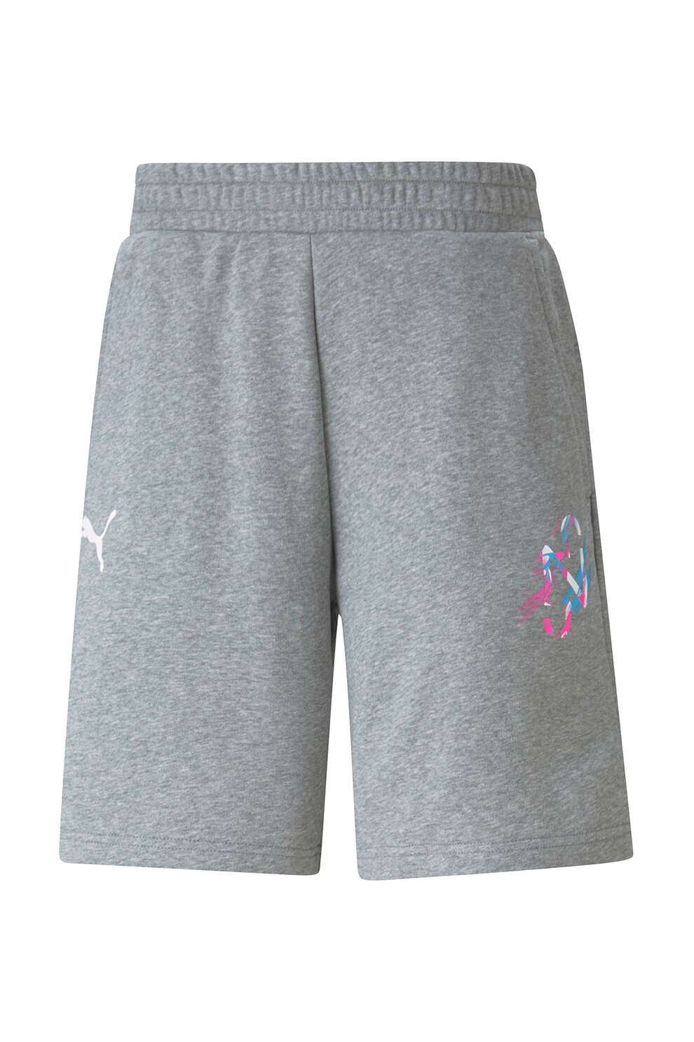 Puma, Pantaloni scurti cu talie elastica Creativity, Gri melange