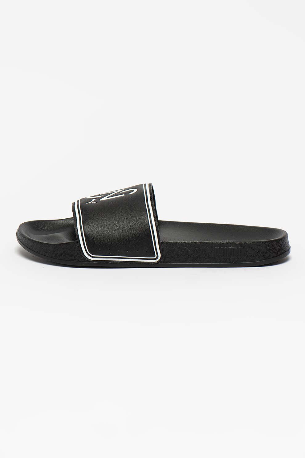 Puma, Papuci cu imprimeu logo Leadcat FTR, Negru/Alb