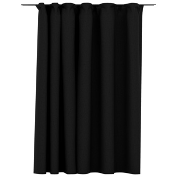 Set de 2 draperii opace cu aspect de in cu carlige, vidaXL, Tesatura, 290 x 245 cm, Antracit Set de 2 draperii opace cu aspect de in cu carlige, vidaXL, Tesatura, 290 x 245 cm, Antracit