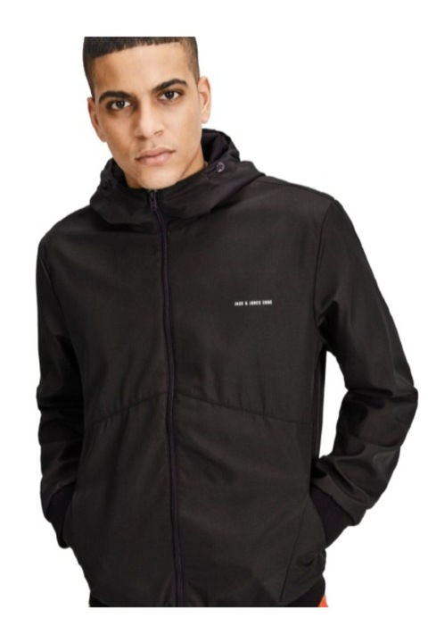 Мъжко яко Jack & Jones, Полиестер, Черно, S