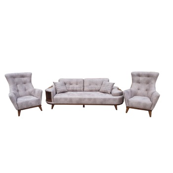 Set hol Turcia 2,canapea cu doua fotolii,240x96 cm,Crem Set hol Turcia 2,canapea cu doua fotolii,240x96 cm,Crem