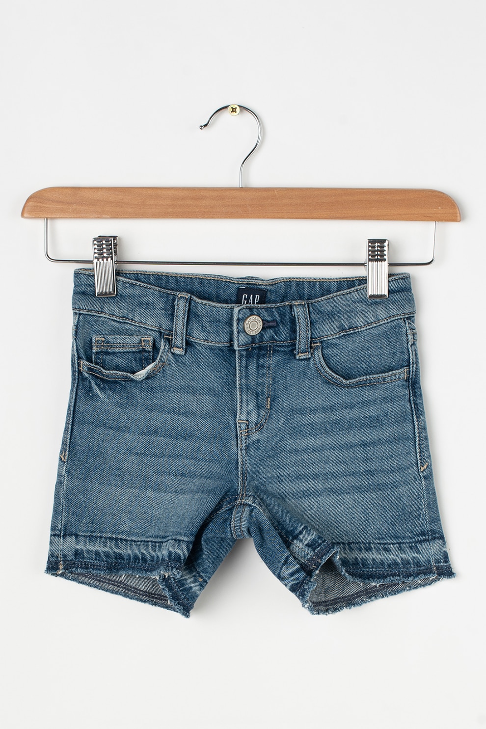 GAP, Pantaloni scurti de denim cu aspect decolorat, Albastru