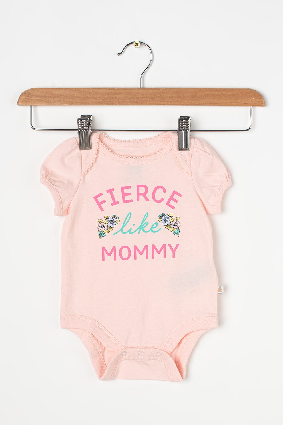 GAP, Body cu imprimeu text, Roz pal, 50 CM