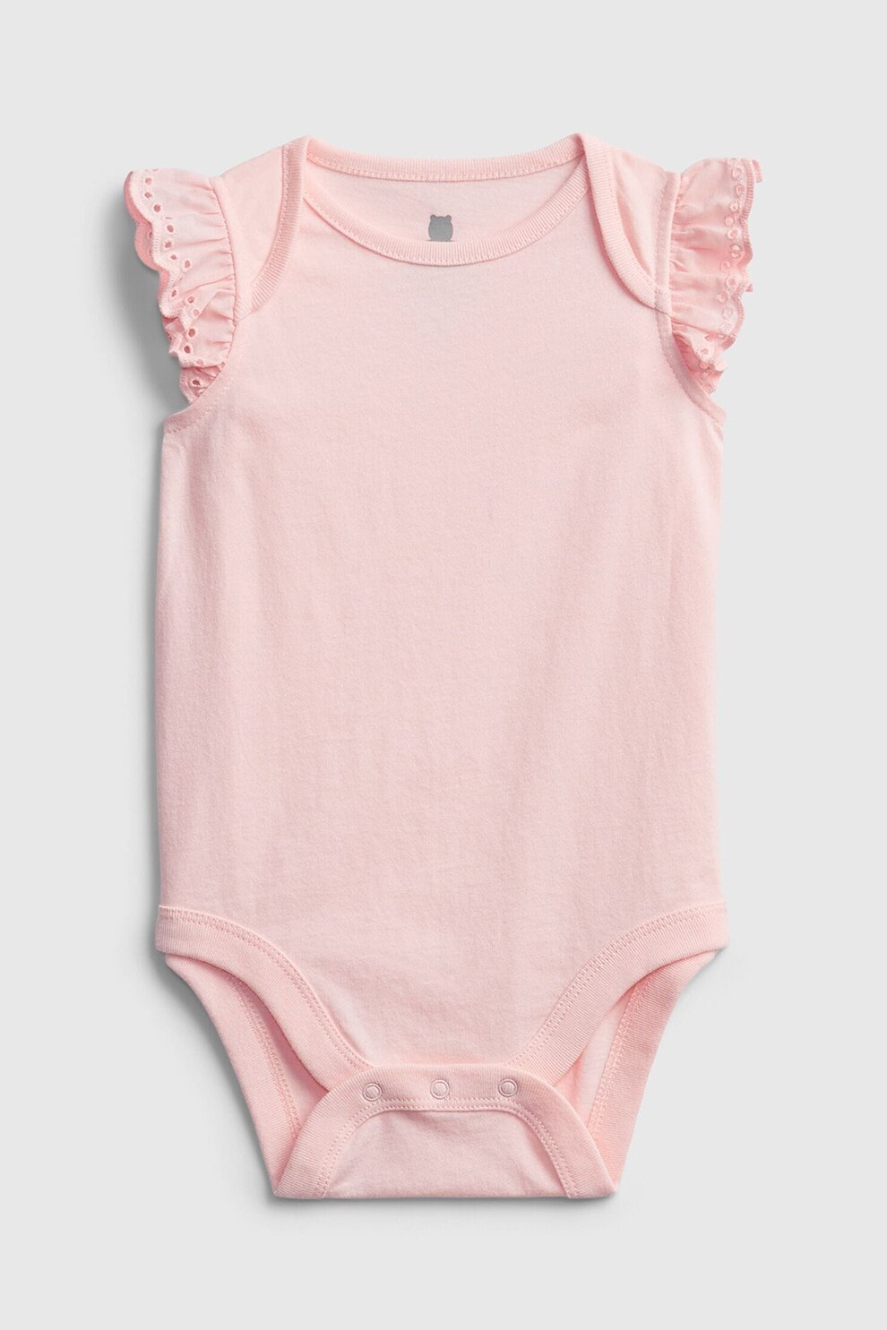 GAP, Body de bumbac organic cu maneci scurte, Roz pastel