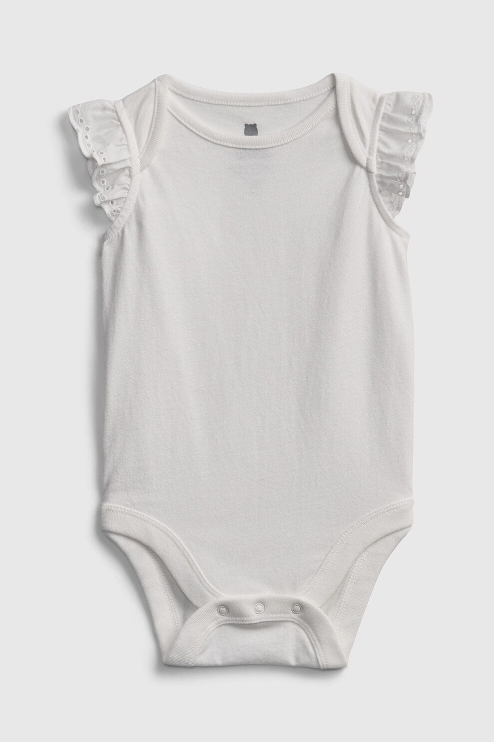 GAP, Body de bumbac organic cu maneci scurte, Alb