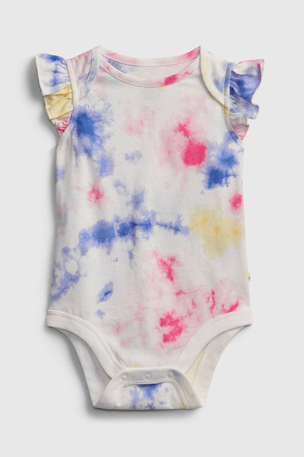 GAP, Body cu maneci evazate, Alb/Indigo/Roz aprins